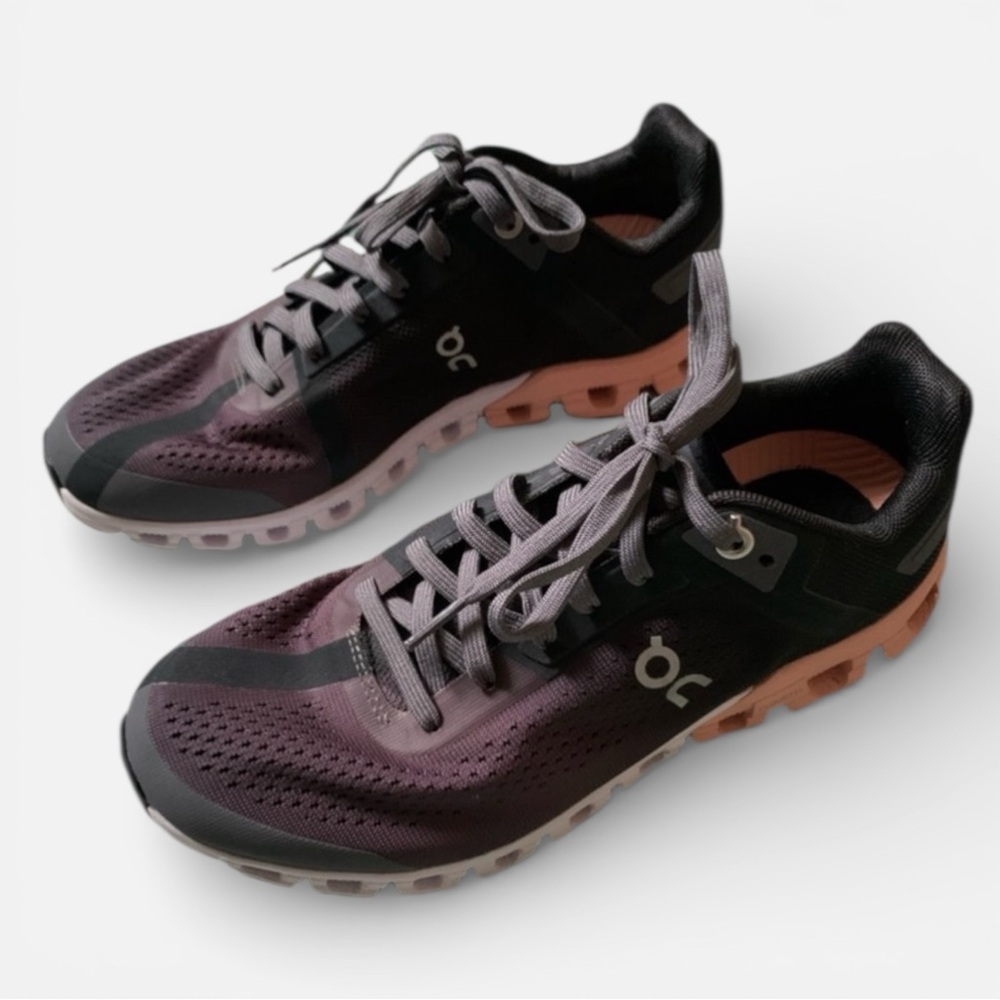 On CloudFlow Athletic Black & Pink Running Walking Shoes Breathable, Women's 7W - Picture 6 of 9